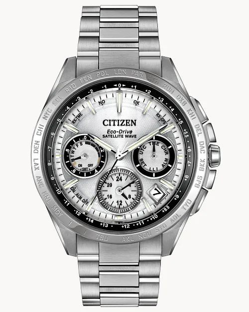 Satellite Wave F900 Silver-Tone Dial Super Titanium Bracelet Satellite Wave F900 Silver-Tone Dial Super Titanium Bracelet